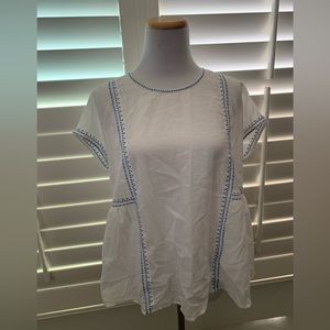 Madewell oversize blouse.